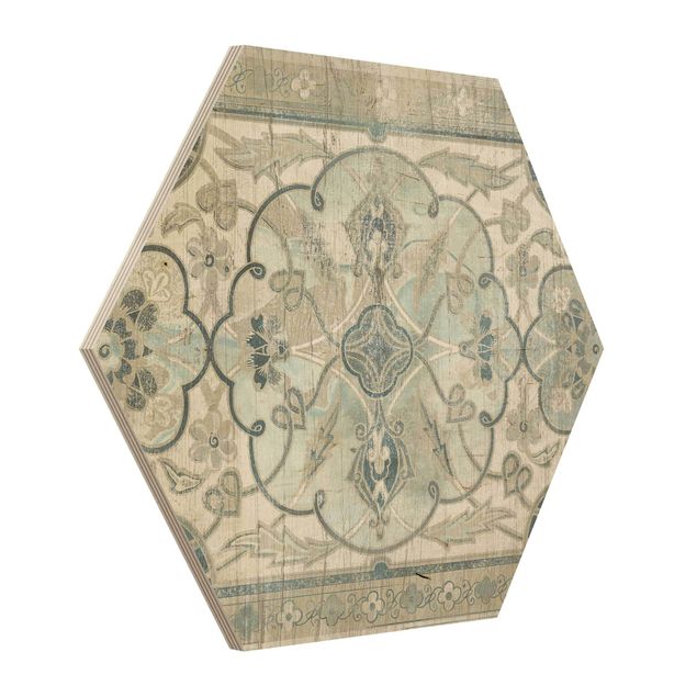 Hexagonala tavlor Wood Panels Persian Vintage II