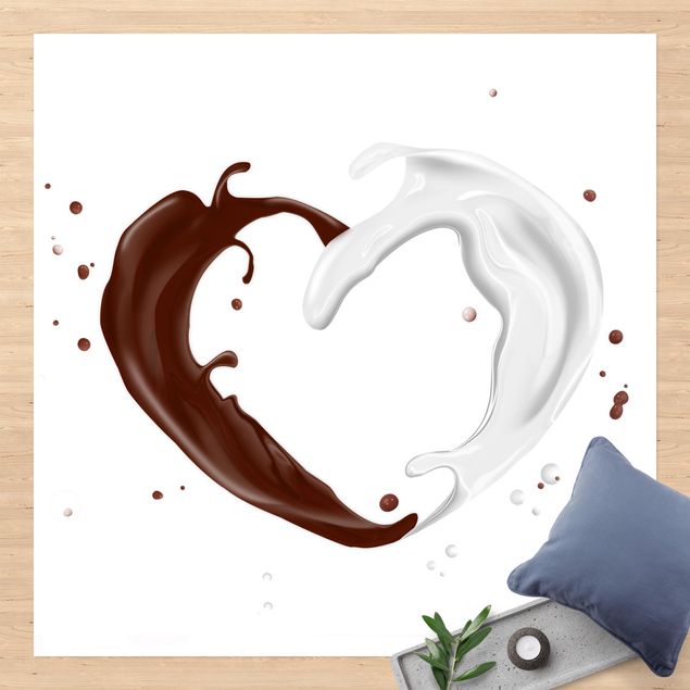 utomhusmattor Chocolate Milk Heart