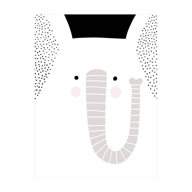 stor badrumsmatta Zoo With Patterns - Elephant
