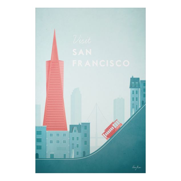 Tavlor arkitektur och skyline Travel Poster - San Francisco