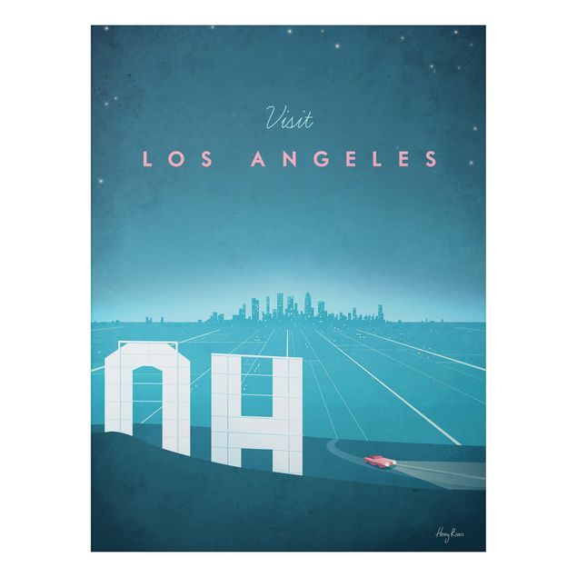 Tavlor arkitektur och skyline Travel Poster - Los Angeles