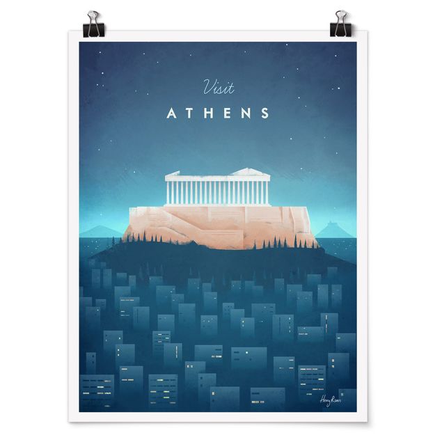 Posters konstutskrifter Travel Poster - Athens