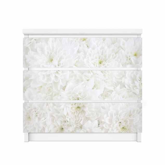 Möbelfolier Dahlias Sea Of Flowers White