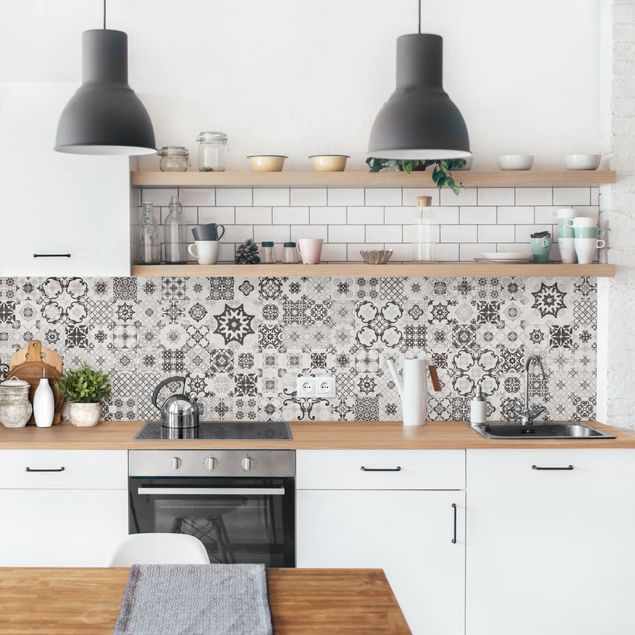 Stänkskydd kök sten utseende Ceramic Tiles Agadir Grey