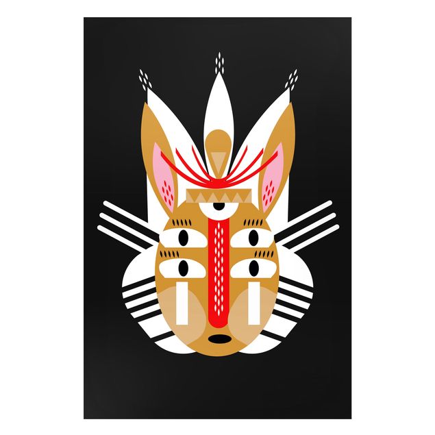 Tavlor indianer Collage Ethno Mask - Rabbit