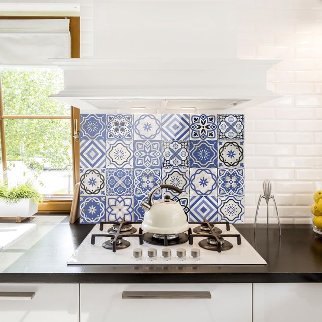 stänkskydd kök glas mönster Mediterranean Tile Pattern