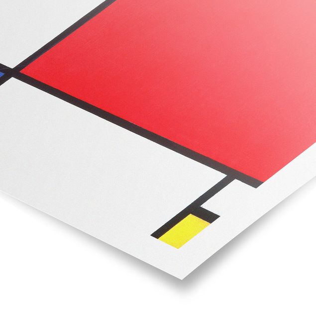 Konststilar Piet Mondrian - Composition With Red Blue Yellow