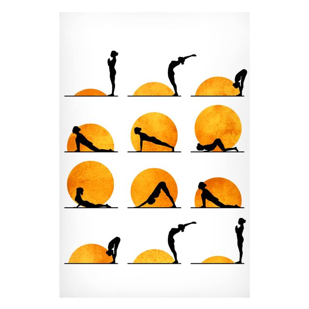 Tavlor konstutskrifter Yoga -  Sun Salutation