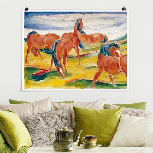 Konststilar Expressionism Franz Marc - Grazing Horses