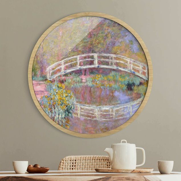 Tavlor med ram konstutskrifter Claude Monet - Bridge Monet's Garden