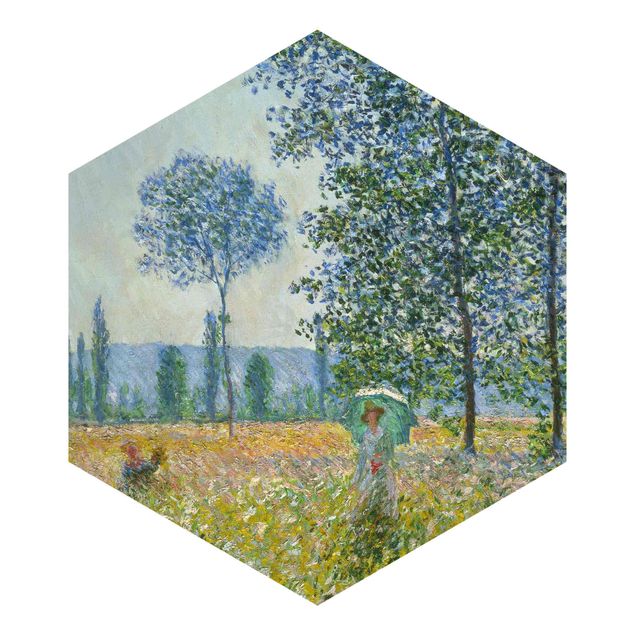 Tapeter modernt Claude Monet - Fields In Spring