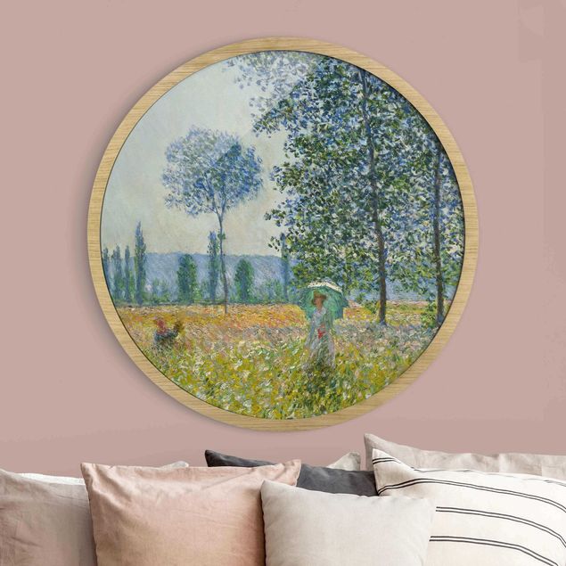 Tavlor med ram konstutskrifter Claude Monet - Fields In Spring