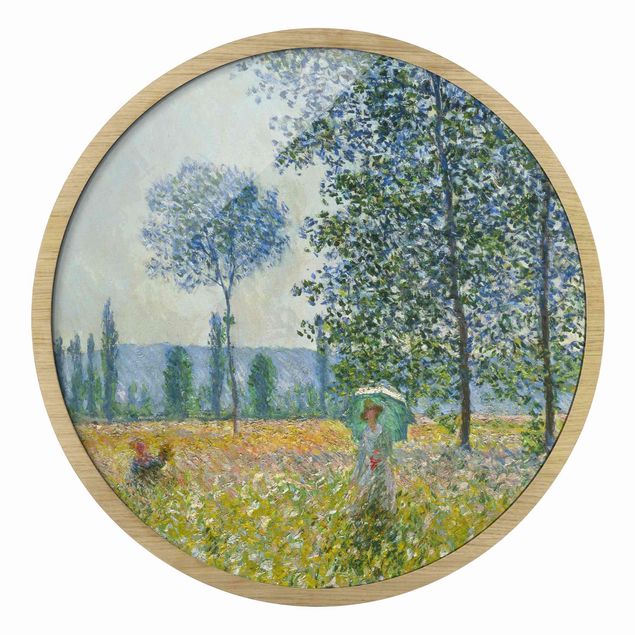 Tavlor med ram abstrakt Claude Monet - Fields In Spring