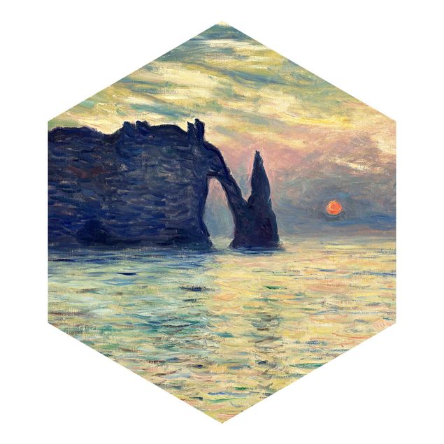 Fototapeter solnedgångar Claude Monet - Rock Sunset