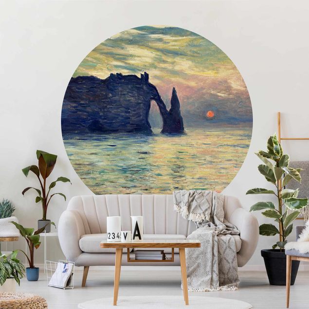 Kök dekoration Claude Monet - The Cliff, Étretat, Sunset