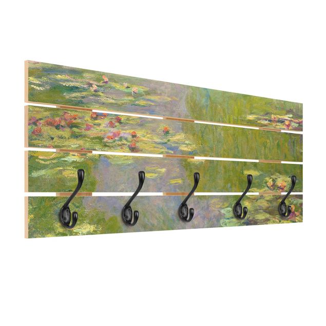 Klädhängare vägg shabby Claude Monet - Green Waterlilies