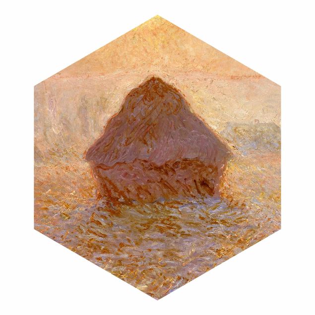 Tapeter modernt Claude Monet - Haystack In The Mist