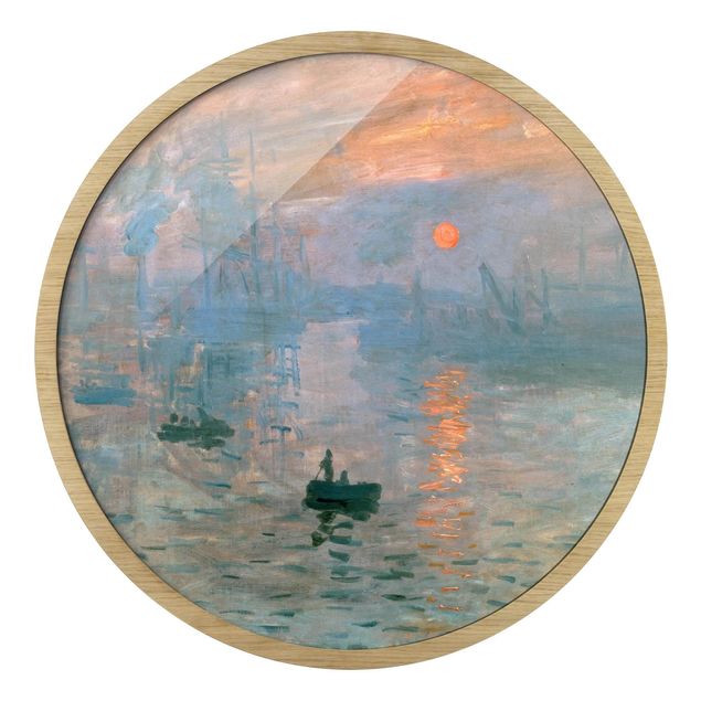 Runde gerahmte Bilder Claude Monet - Impression