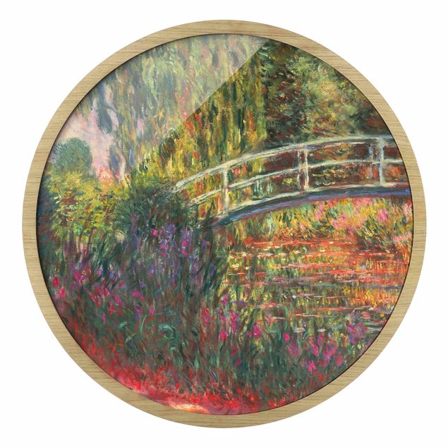 Tavlor med ram abstrakt Claude Monet - Japanese Bridge In The Garden Of Giverny