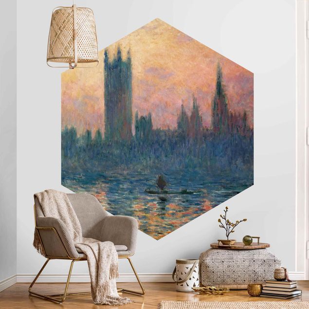 Konststilar Impressionism Claude Monet - London Sunset