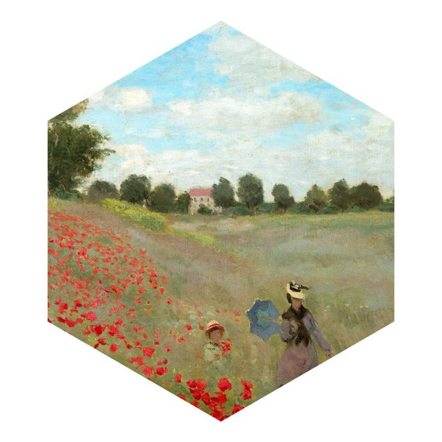 Fototapeter blommor  Claude Monet - Poppy Field At Argenteuil