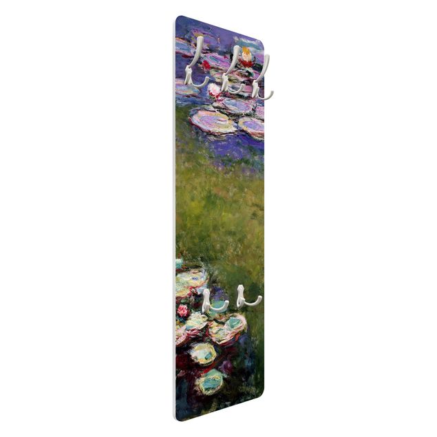 Klädhängare vägg grön Claude Monet - Water Lilies