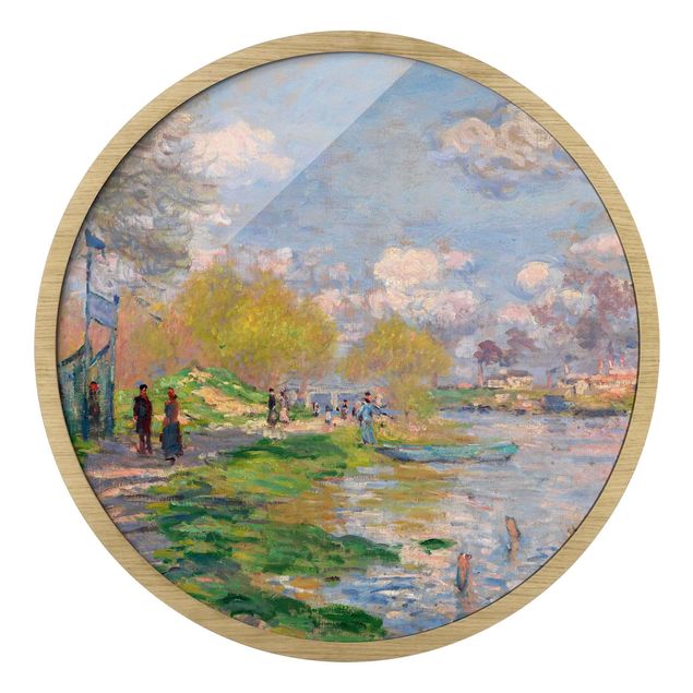 Tavlor arkitektur och skyline Claude Monet - River Seine