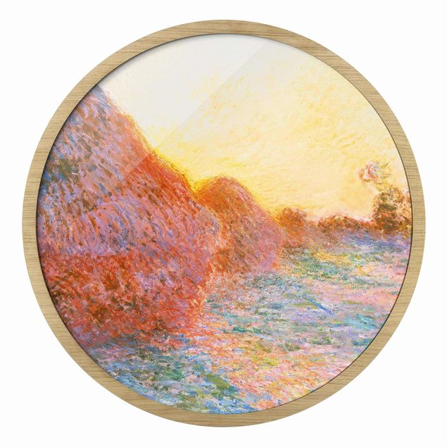 Tavlor landskap Claude Monet - Straw Barn