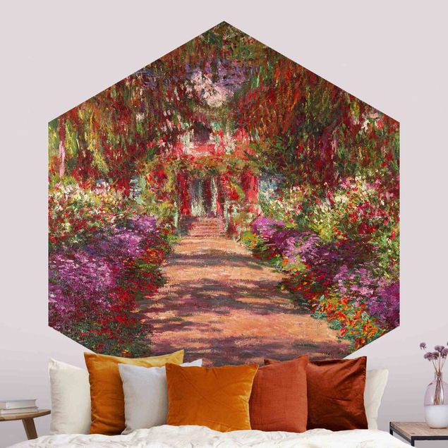 Konststilar Impressionism Claude Monet - Pathway In Monet's Garden At Giverny