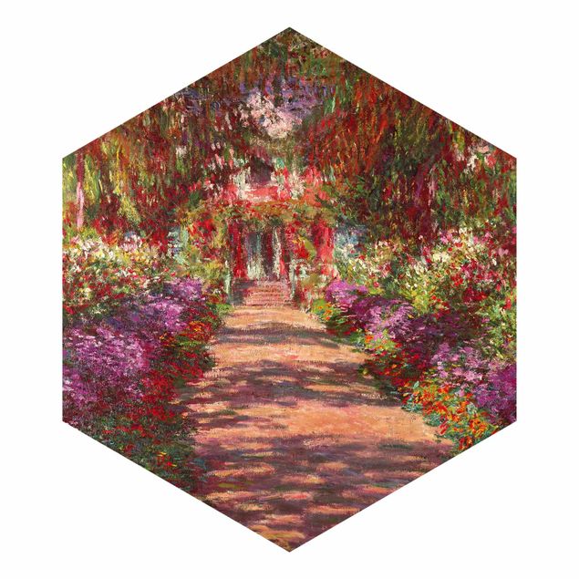 Tapeter modernt Claude Monet - Pathway In Monet's Garden At Giverny