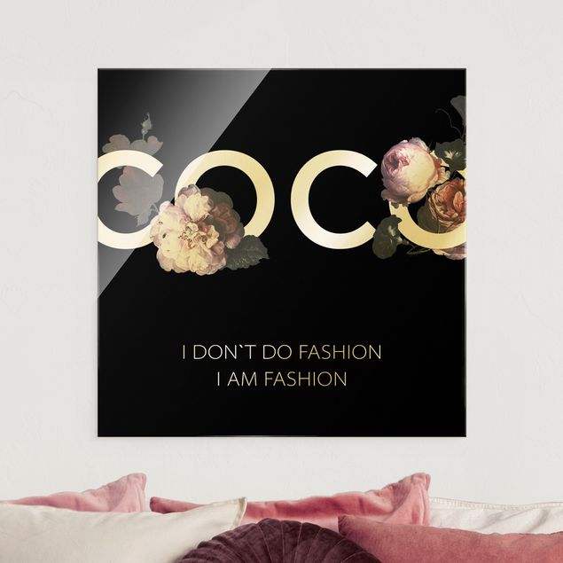 Glastavlor rosor COCO - I dont´t do fashion Roses Black