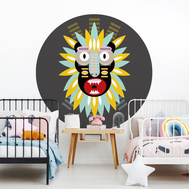 Tapeter modernt Collage Ethnic Mask - King Kong