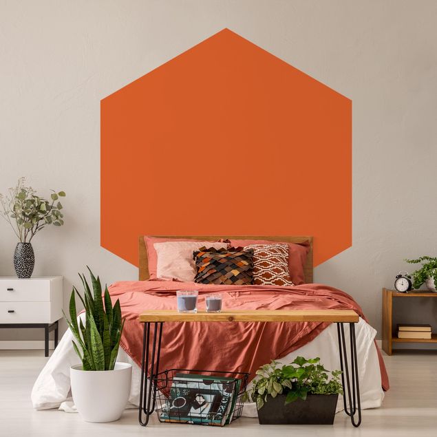 Hexagonala tapeter Colour Orange