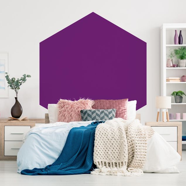 Hexagonala tapeter Colour Purple