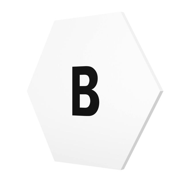 Hexagonala tavlor Letter White B