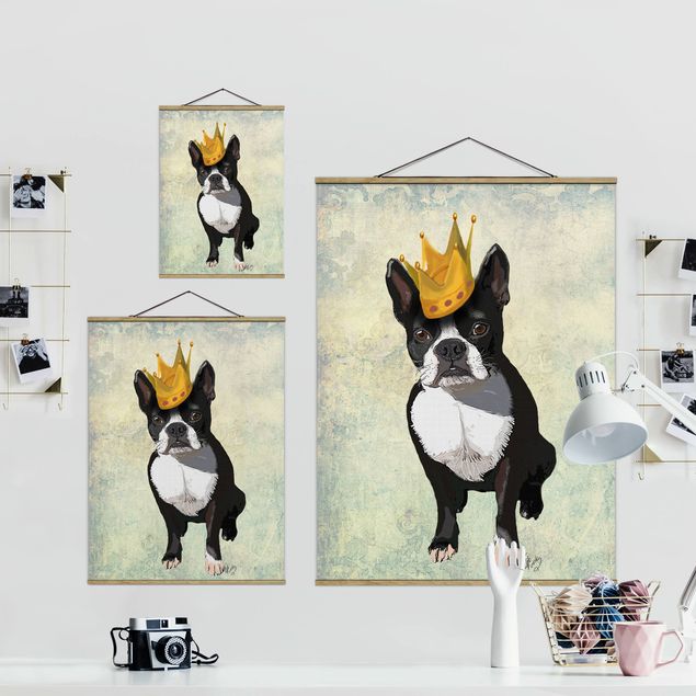 Tavlor svart Animal Portrait - Terrier King
