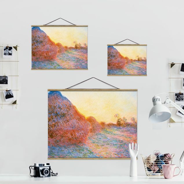 Tavlor konstutskrifter Claude Monet - Haystack In Sunlight