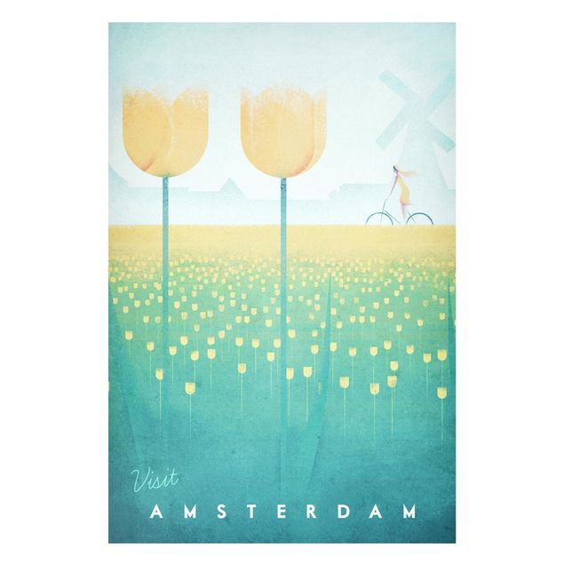 Magnettavla blommor  Travel Poster - Amsterdam