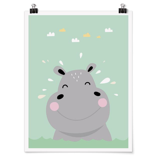 Tavlor modernt The Happiest Hippo
