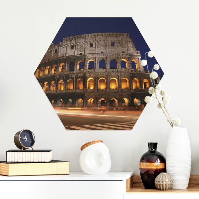 Kök dekoration Colosseum in Rome at night