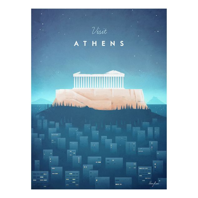 Tavlor arkitektur och skyline Travel Poster - Athens