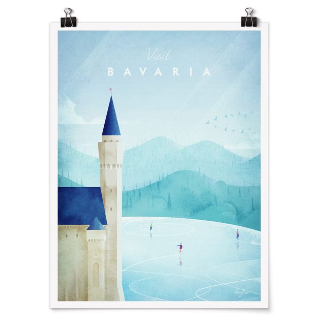 Posters konstutskrifter Travel Poster - Bavaria