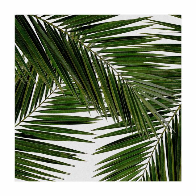 grön matta View Through Green Palm Leaves