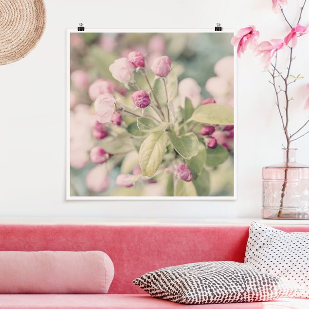 Kök dekoration Apple Blossom Bokeh Light Pink