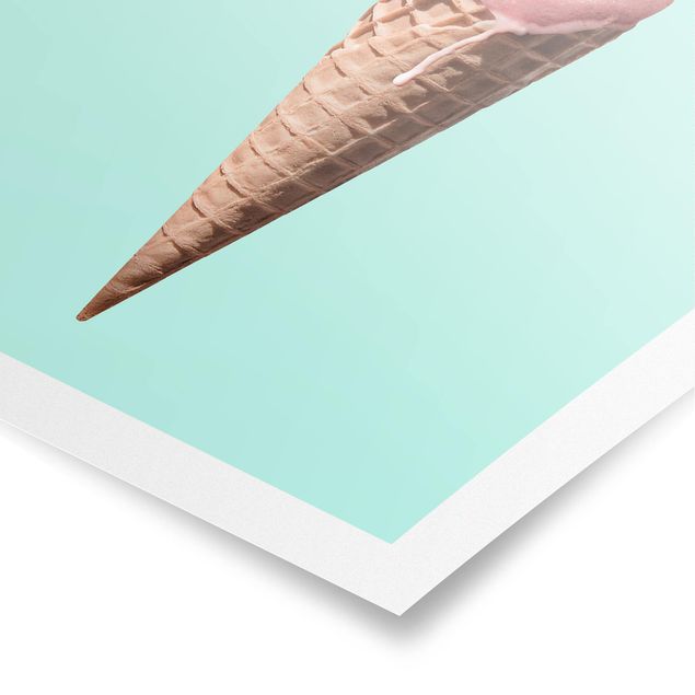 Tavlor turkos Ice Cream Cone With Flamingo