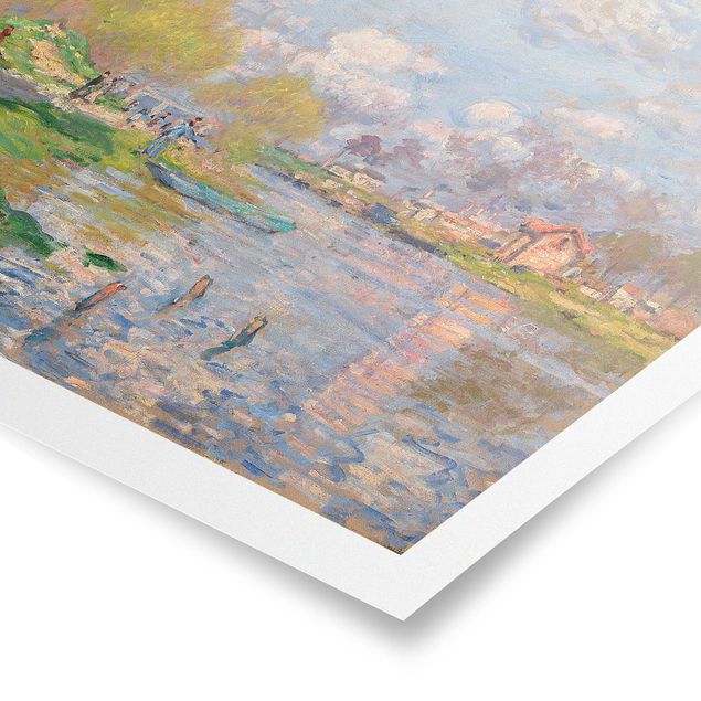 Tavlor landskap Claude Monet - Spring On The Seine