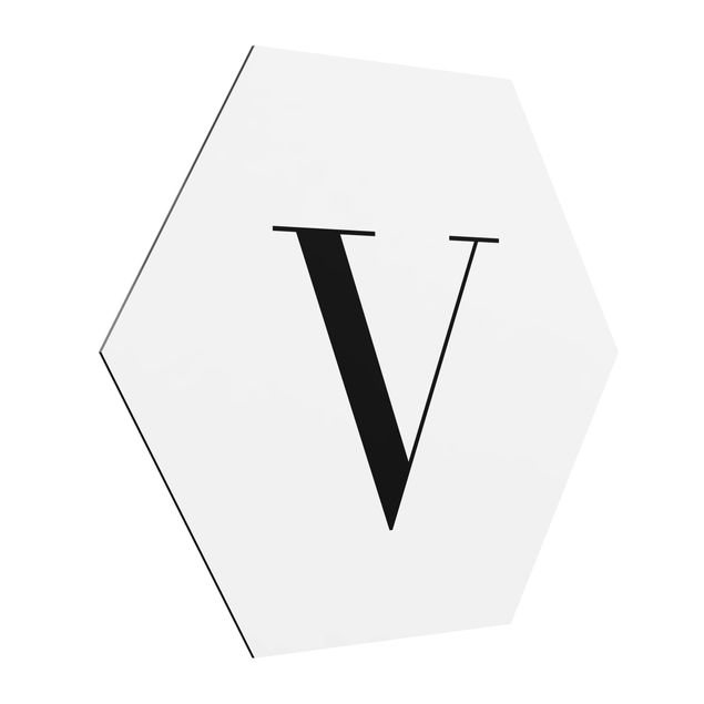 Tavlor modernt Letter Serif White V