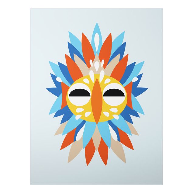 Tavlor indianer Collage Ethnic Mask - Parrot