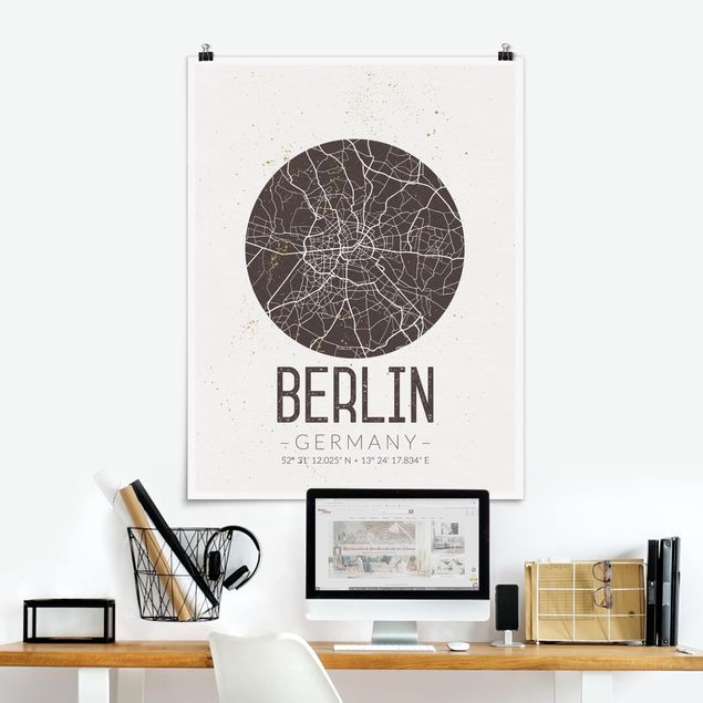 Tavlor Berlin City Map Berlin - Retro