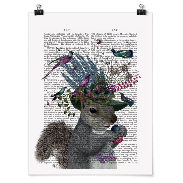 Tavlor ordspråk Fowler - Squirrel With Acorns